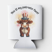 Patriotische Gesichtshühner Dosenkühler (Rückseite)