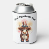 Patriotische Gesichtshühner Dosenkühler (Kanne Rückseite)