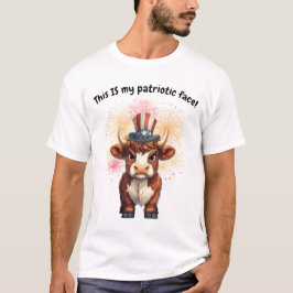 Patriotische Gesichtshühner T-Shirt