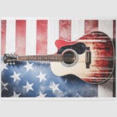 Patriotische Gitarre 1 Dekoupage Paper Seidenpapier (Vorderseite)