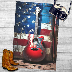 Patriotische Gitarre 8 Dekoupage Paper Seidenpapier