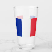 Patriotische Glas-Tasse mit der Flagge Frankreichs Glas (Rückseite)