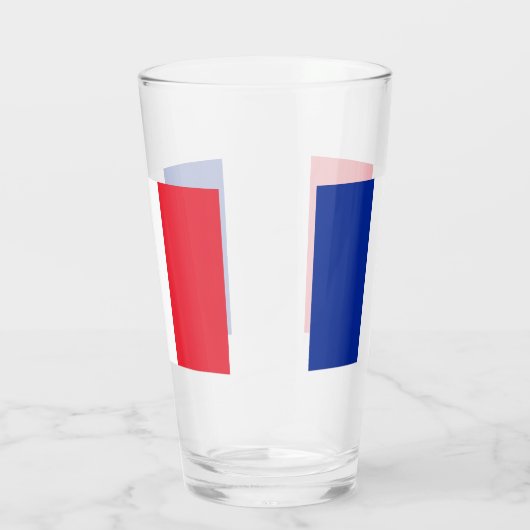 Patriotische Glas-Tasse mit der Flagge Frankreichs Glas (Rechts)