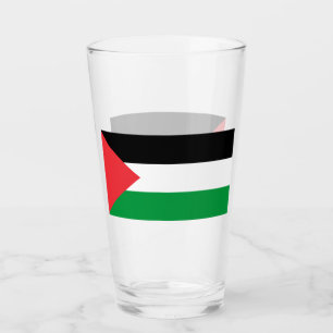 Patriotische Glas-Tasse mit der Flagge Palästinas Glas