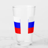 Patriotische Glas-Tasse mit der Flagge Russlands Glas (Links)