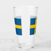 Patriotische Glas-Tasse mit der Flagge Schwedens Glas (Links)