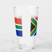 Patriotische Glas-Tasse mit der Flagge Südafrikas Glas (Rechts)