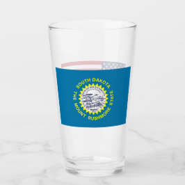 Patriotische Glas-Tasse mit der Flagge von South D Glas