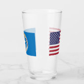 Patriotische Glas-Tasse mit Fahne von Northern Mar Glas (Links)