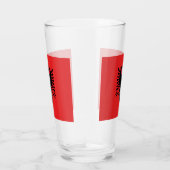Patriotische Glas-Tasse mit Flagge Albaniens Glas (Rechts)