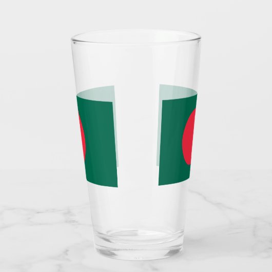 Patriotische Glas-Tasse mit Flagge Bangladeschs Glas (Links)
