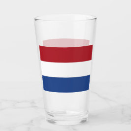 Patriotische Glas-Tasse mit Flagge der Niederlande Glas