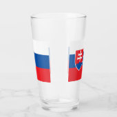 Patriotische Glas-Tasse mit Flagge der Slowakei Glas (Rechts)