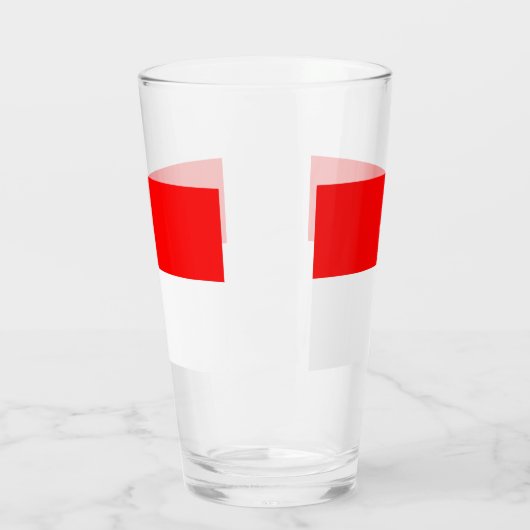 Patriotische Glas-Tasse mit Flagge Indonesiens Glas (Links)