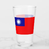 Patriotische Glas-Tasse mit Flagge Taiwans Glas (Rückseite)