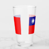 Patriotische Glas-Tasse mit Flagge Taiwans Glas (Rechts)
