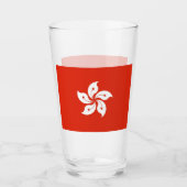 Patriotische Glas-Tasse mit Flagge von Hongkong Glas (Vorderseite)