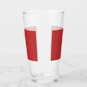 Patriotische Glas-Tasse mit marokkanischer Flagge Glas (Links)