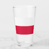 Patriotische Glas-Tasse mit polnischer Flagge Glas (Rückseite)