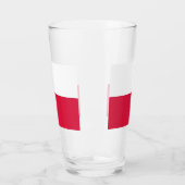 Patriotische Glas-Tasse mit polnischer Flagge Glas (Links)