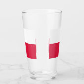 Patriotische Glas-Tasse mit polnischer Flagge Glas (Rechts)