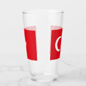 Patriotische Glas-Tasse mit türkischer Flagge Glas (Links)