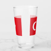 Patriotische Glas-Tasse mit türkischer Flagge Glas (Rechts)