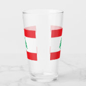 Patriotische Glasbecher mit Libanonflagge Glas (Rechts)