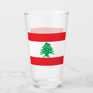 Patriotische Glasschale mit Flagge vom Libanon Glas