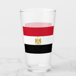 Patriotische Glastasse mit ägyptischer Flagge Glas