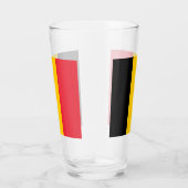 Patriotische Glastasse mit belgischer Flagge Glas (Rechts)