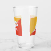 Patriotische Glastasse mit Bhutan-Flagge Glas (Rechts)