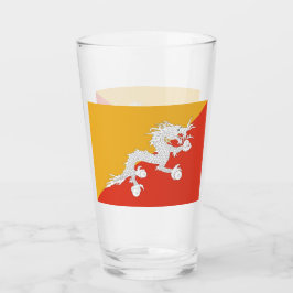 Patriotische Glastasse mit Bhutan-Flagge Glas