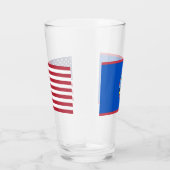 Patriotische Glastasse mit der Fahne Guams Glas (Rechts)