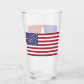Patriotische Glastasse mit der Fahne San Antonio Glas (Rückseite)