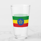 Patriotische Glastasse mit der Flagge Äthiopiens Glas (Rückseite)
