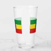 Patriotische Glastasse mit der Flagge Äthiopiens Glas (Links)