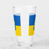 Patriotische Glastasse mit der Flagge der Ukraine Glas (Links)
