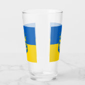 Patriotische Glastasse mit der Flagge der Ukraine Glas (Rechts)