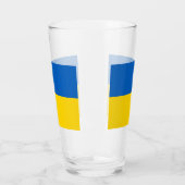 Patriotische Glastasse mit der Flagge der Ukraine Glas (Links)