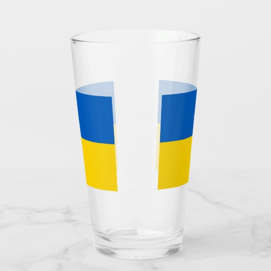 Patriotische Glastasse mit der Flagge der Ukraine Glas (Links)