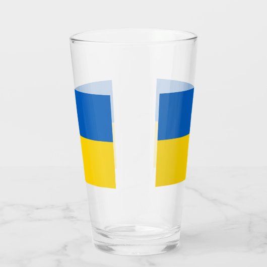 Patriotische Glastasse mit der Flagge der Ukraine Glas (Rechts)