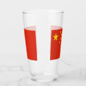 Patriotische Glastasse mit Fahne der China Glas (Links)