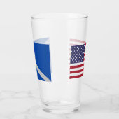 Patriotische Glastasse mit Fahne von Las Vegas Glas (Links)