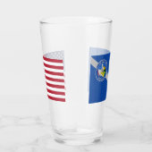 Patriotische Glastasse mit Fahne von Las Vegas Glas (Rechts)