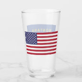 Patriotische Glastasse mit Fahne von Montana Glas (Rückseite)
