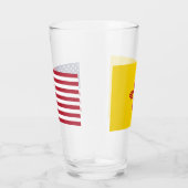 Patriotische Glastasse mit Fahne von New Mexico Glas (Rechts)