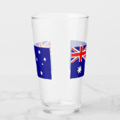 Patriotische Glastasse mit Flagge Australiens Glas (Rechts)