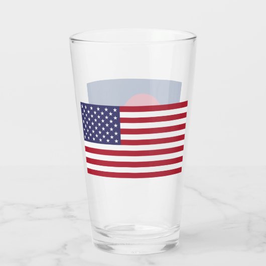 Patriotische Glastasse mit Flagge Colorado, USA Glas (Rückseite)