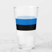 Patriotische Glastasse mit Flagge Estlands Glas (Rückseite)
